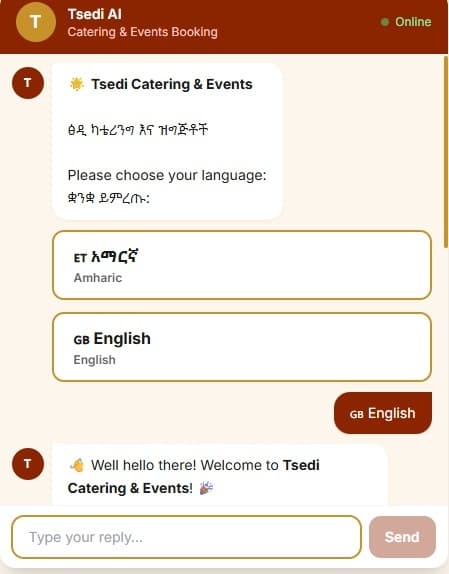 Tsedi Catering - Premium Catering Service